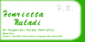 henrietta muladi business card